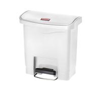 Rubbermaid Step-on Container Slim Jim 15 L White Front Step Waste Rubbish Bin