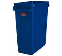 Rubbermaid Slim Jim with Venting Channels - 60L - Blue