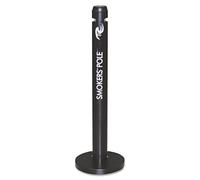 Rubbermaid Commercial Products Smokers' Pole | Outdoor Cigarette Powder Coated Aluminium Ashtray Bin | 104 cm, Black