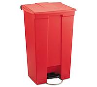 Rubbermaid Commercial Products Step-On Container Mobile 87 Litre Red FG614600RED