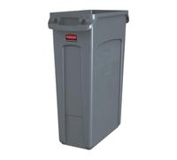 Rubbermaid Commercial Products Vented Slim Jim Waste Receptacle Bin 87 Litre Grey FG354060GRAY