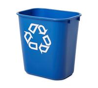 Rubbermaid Commercial Products Wastebasket Recycling Small 12L Blue FG295573BLUE