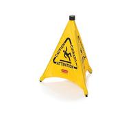 Rubbermaid Commercial Products Wet Floor Pop Up Safety Cone Yellow FG9S0000YEL