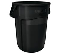 Rubbermaid Commercial Vented BRUTE Trash Can, 55 Gallon, Black