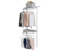 Rubbermaid Configurations Custom Closet Kit 2-4 Ft. Adjustable Metal Wire Shelving White Finish Expandable Organization System Hardware Included for Home Closet/Pantry/Laundry/Mudroom