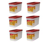 Rubbermaid - Dry Food Storage 10 Cup Clear Base Featuring Graduation Marks Pack of 6
