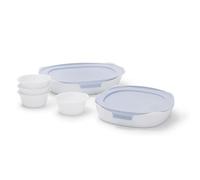 Rubbermaid DuraLite Glass Bakeware, 8-Piece Set, White