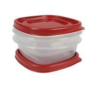 Rubbermaid Easy Find Lid 4-Piece Food Storage Container Set, Red (1.25 Cup)