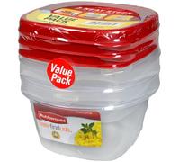 Rubbermaid Easy Find Lids Food Storage Container, 6-Piece Set, Red (1777165)
