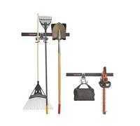 Rubbermaid Fasttrack Garage Storage System Tool Hanging Kit, Wall Mount Holder for Garden Lawn Tools/Garage/Home Organization
