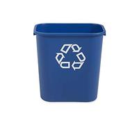 Rubbermaid FG295673BLUE Rectangular Wastebasket, 26.6 L, Blue (Pack of 12)