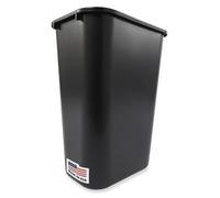 Rubbermaid FG295700BLA Rectangular Wastebasket, 39 L, Black (Pack of 12)