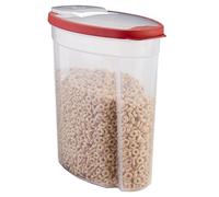 Rubbermaid Flex and Seal Cereal Keeper, 1.5 Gallon, BPA-Free, Clear with Red Lid, Airtight