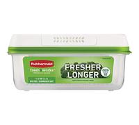 Rubbermaid FreshWorks Saver, Large Short Produce Storage Container, 11.3-Cup, Clear