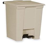 RUBBERMAID Pedal Bin Step-On 45.4 Litres H 60 cm Beige | Hands-free foot-operated lid improves hygiene and prevents cross-contamination in busy professional environments.