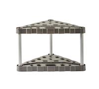 Rubbermaid Plastic Garage Corner Tool Tower Rack, Easy to Assemble, Organizes up to 30 Long-Handled Tools/Rakes/Brooms/Shovles for Home/House/Outdoor/Sheds