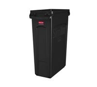 Rubbermaid Slim Jim Black Vented Bin 87Ltr (Each)