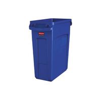 Rubbermaid Slim Jim with Venting Channels - 60L - Blue