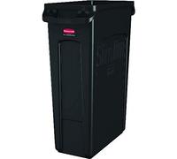 Rubbermaid Slim Jim Venting Channel Container 87 Litre Black 3540-60-BLA