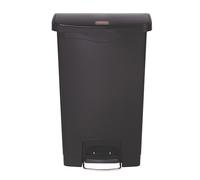 Rubbermaid Slim Jim Step On Black Front Step Resin Bin 50Ltr (Each)
