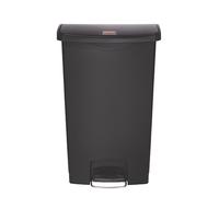 Rubbermaid Slim Jim Step On Black Front Step Resin Bin 68Ltr (Each)