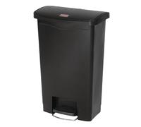 Rubbermaid Slim Jim Step on Front Pedal in Black Made of Polyethylene 50Ltr