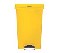 Rubbermaid Slim Jim Step On Yellow Front Step Resin Bin 50Ltr (Each)