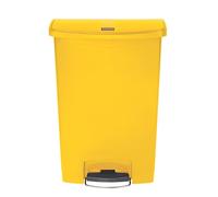 Rubbermaid Slim Jim Step On Yellow Front Step Resin Bin 90Ltr (Each)