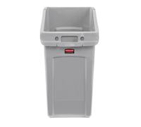 Rubbermaid Slim Jim Under-Counter Container in Grey Durable Waste Bin - 87L