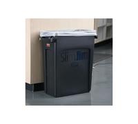 Rubbermaid Slim Jim Container With Venting Channels Black 60Ltr - [CP652]