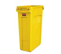 Rubbermaid Slim Jim Yellow Vented Bin 87Ltr (Each)