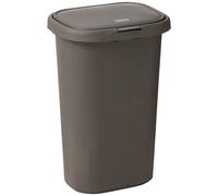 Rubbermaid Spring Top Kitchen Bathroom Trash Can with Lid, 13 Gallon Gray Plastic Garbage Bin, 49.2-liter