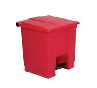 Rubbermaid Step on Pedal Bin Red 30.5L