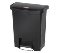 Rubbermaid Step-on Container Slim Jim 30 L Black Front Step Waste Rubbish Bin