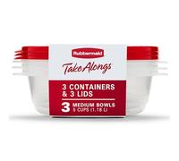 Rubbermaid TakeAlongs Food Storage Container, 5 Cup, Red