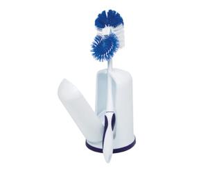 Rubbermaid Toilet Bowl Brush with Caddy Holder, with Caddy Holder, Cobalt Blue (FG6B9204COBLT)