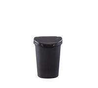 Rubbermaid Touch-Top Lid Trash Can for Home, Kitchen, and Bathroom Garbage, 13 Gallon, Black, 13-Gallon