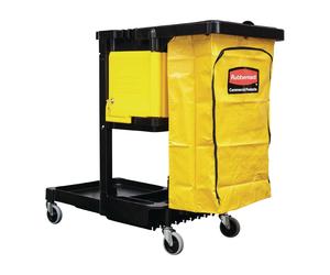 Rubbermaid Traditional Janitorial Cleaning Cart with Yellow Bag and Zip - L658
