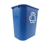 Rubbermaid Wastebasket Recycling Medium 26L Blue FG295673BLUE
