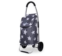 Rubberneck Classic Shopping Trolley Lightweight Foldable Cart Capacity 35L Grey