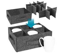 Rubberneck Premium Felt Cup Holder - Adjustable, Durable 5mm Thick Felt Fabric for 6-12 Cups, Glasses or Mugs - Ideal for Caravans, Camping and Home Use