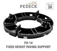 Rubbertech Pedeck Fh-14 Fixed Height Paving Supports 14mm - Stackable Paver Pedestals - Pack Of 30