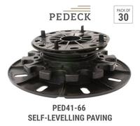 Rubbertech Pedeck Ped41-66 Self-Levelling Paving Pedestals 41-66mm - Raised Paving Supports - Pack Of 30