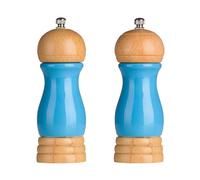 Rubberwood Salt and Pepper Mill Set - Blue
