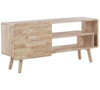 Rubberwood TV Stand Light Wood WESTFIELD
