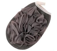 Rubbing towel for effective For body exfoliation and cleansing, features quick drying hanging loop for hygiene and suitable for all ages in regular bath use (Gray)