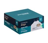 SONGMICS Bin Bags, 50 L Rubbish Bags with Drawstrings, 160 Pieces, Liner Code K, Heavy-Duty, Quick-Dispense Box, Cream White KRB051A04