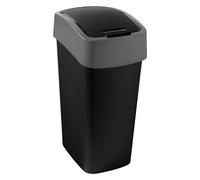 Curver 229411 Flip Bin Plastic Black/Silver 29.4 x 37.6 x 65.3 cm 45 L