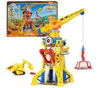Rubble & Crew, Bark Yard Crane Tower Playset with Action Figure, Toy Bulldozer & Kinetic Build-It Play Sand, PAW Patrol Kids Toys for Boys & Girls 3+