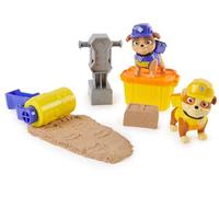 Rubble & Crew, Rubble and Mix Action Figures Set, with 85.05g of Kinetic Build-It Sand and 2 Handheld Building Toys, Kids’ Toys for ages 3 and up